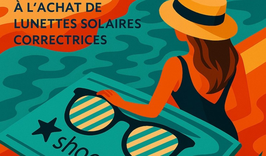 Offre exclusive été 2025 : Un drap de plage offert à l'achat de lunettes solaires correctrices