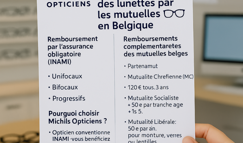 👓 Remboursement des lunettes par les mutuelles en Belgique : Michils Opticiens, votre partenaire santé visuelle