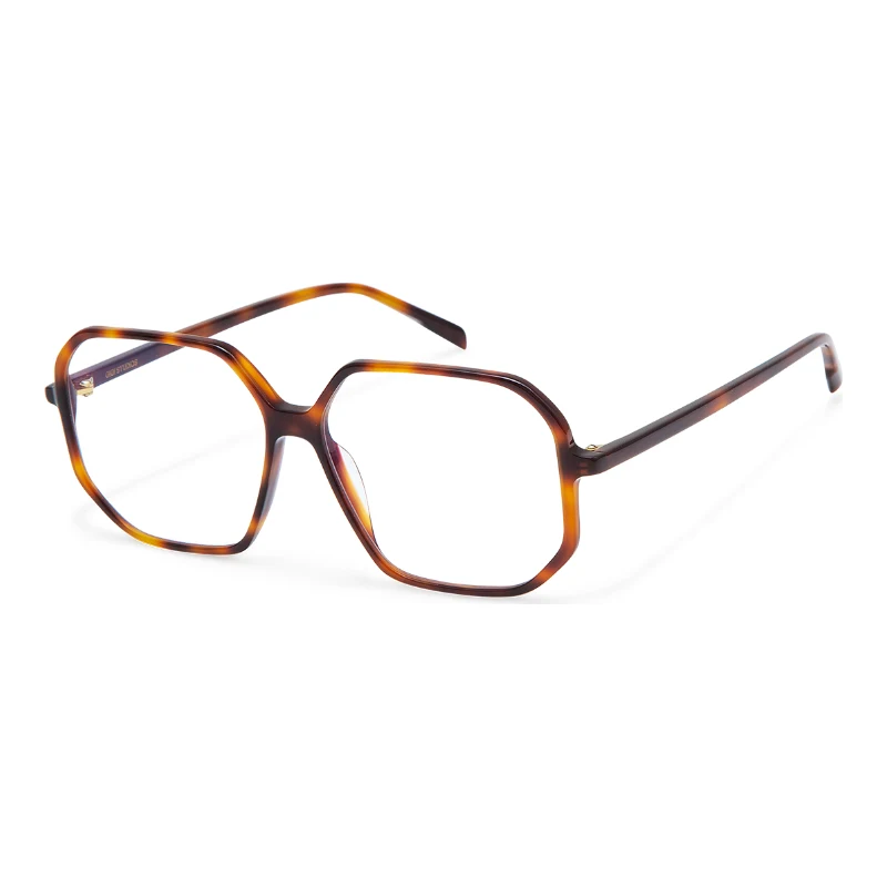 Gigi Barcelona Lior havane – lunettes de vue géométriques – vue de trois-quarts