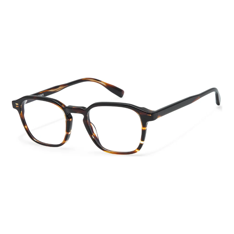 Gigi Barcelona Tess havane – lunettes de vue carrées mixtes – vue de trois-quarts