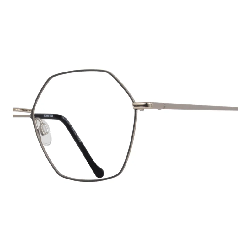 Kinto 4354 T49 – lunettes de vue hexagonales métal – vue de détail