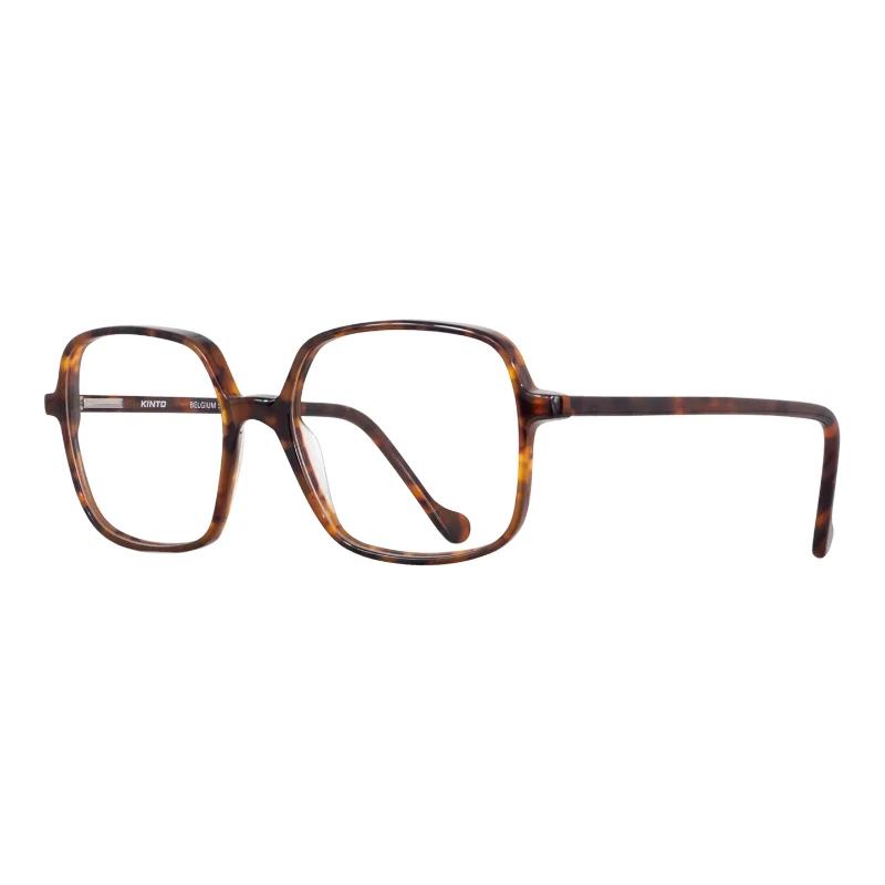 Kinto 4409 M63 – lunettes de vue carrées havane femme – vue de trois-quarts
