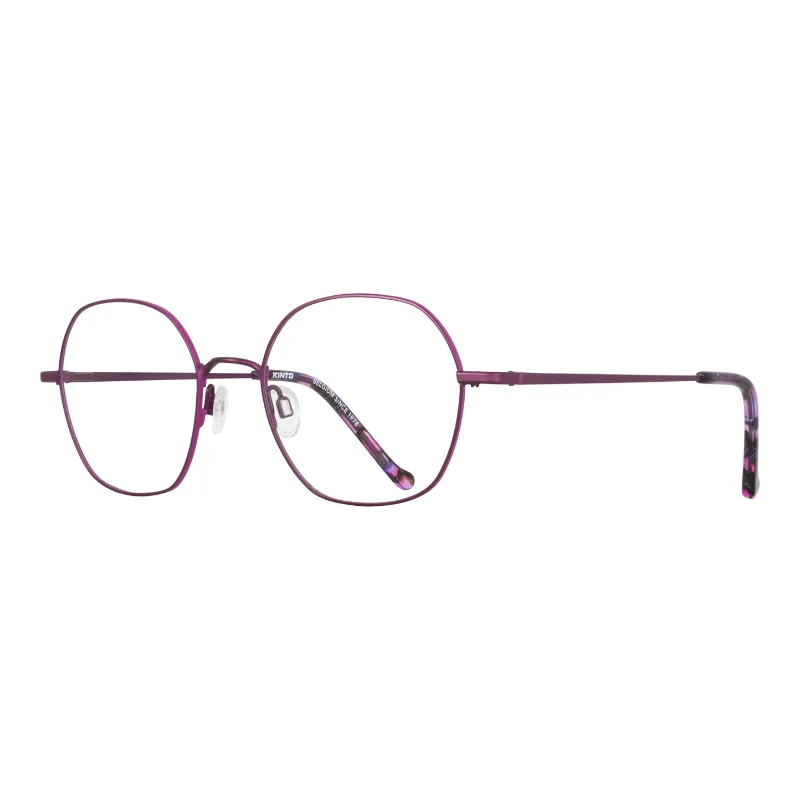 Kinto 4411 Z20 – lunettes de vue métal prune femme – vue de trois-quarts