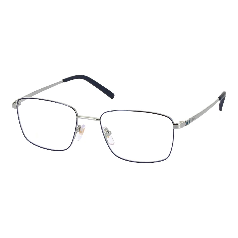 Seiko T9071 029 – lunettes titane homme bleu et argent – vue de trois-quarts