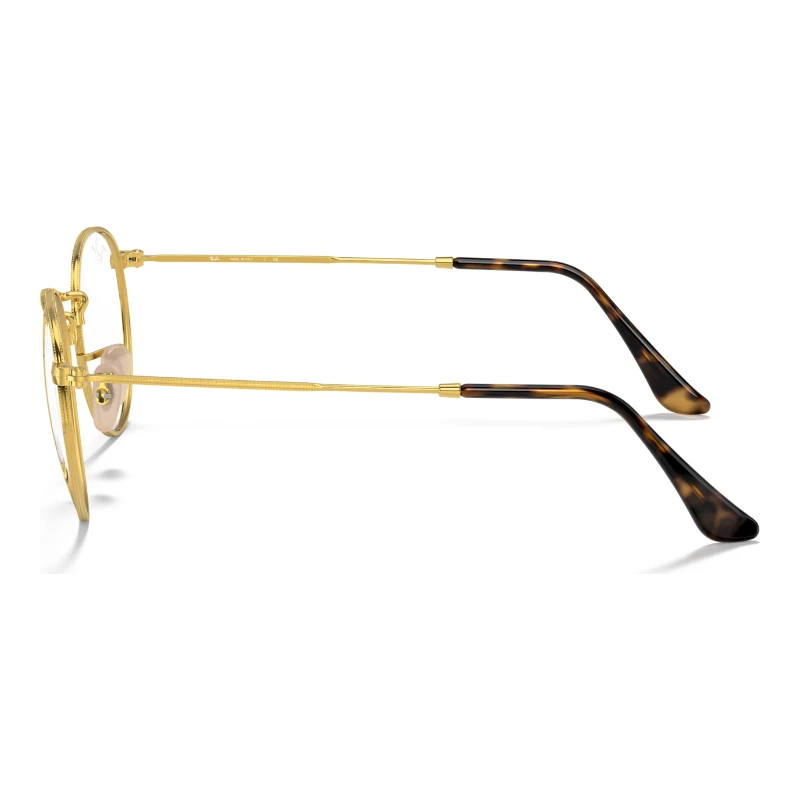 Ray-Ban Round Metal RX3447V 2500 47 – petites rondes dorées – vue de profil