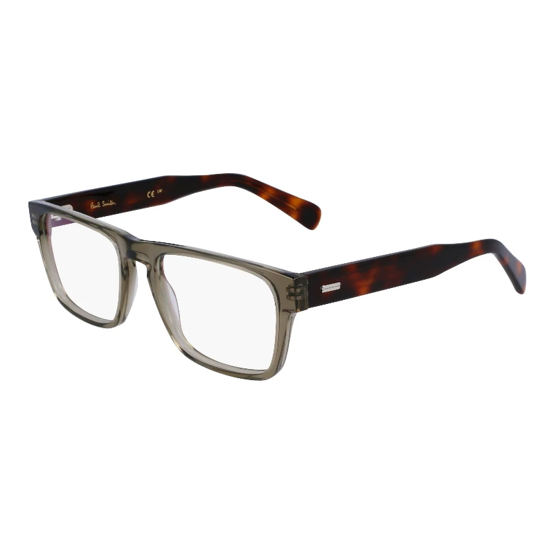 Paul Smith Harrow kaki transparent 54 – lunettes de vue – vue de trois-quarts