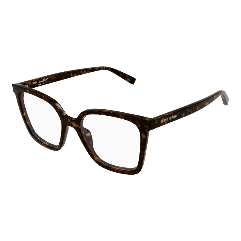 Saint Laurent SL 910 002 havane 53 – lunettes de vue carrées – vue de trois-quarts