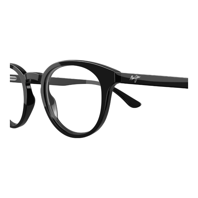 Maui Jim MJ2159O 001 48 shiny black – round glasses
