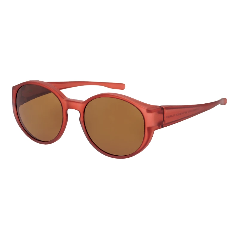 Sur-lunettes polarisées VZ-0039M3 rouges – vue de trois-quarts