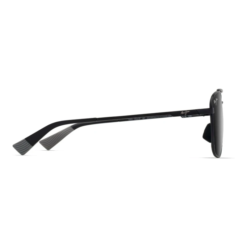 Maui Jim Piwai Asian Fit MJ0645SA-004 – Aviateur noir mat – vue de profil