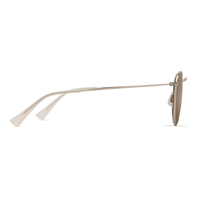 Maui Jim Pukaua MJ0667S-002 – Solaire ronde métal doré – vue de profil