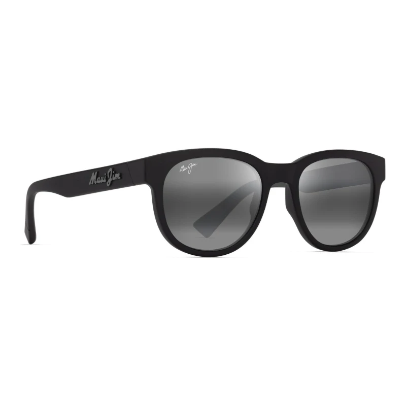 Maui Jim Maoli MJ0668S-001 – Solaire rétro noir mat – vue de trois-quarts