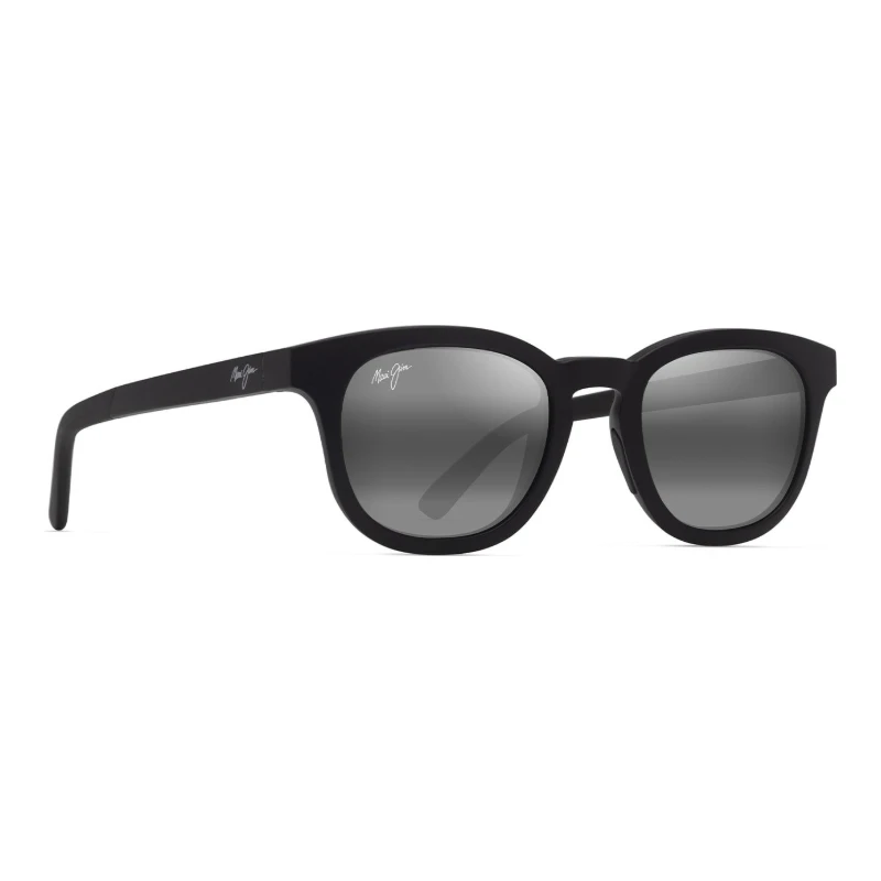 Maui Jim Koko Head MJ0737S-007 – Solaire ronde noir mat – vue de trois-quarts