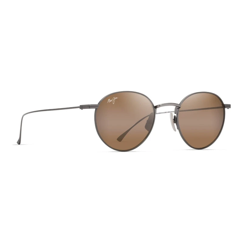 Maui Jim Kaapeha MJ0691S-002 – Solaire ronde en titane – vue de trois-quarts