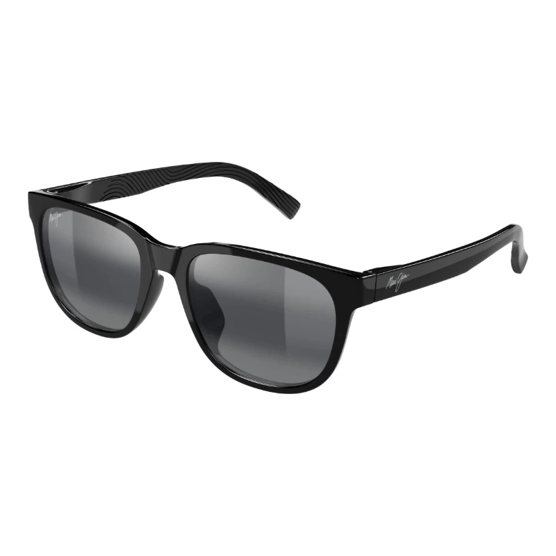 Maui Jim Puali Asian Fit MJ0365SA-001 – Solaire homme noire – vue de trois-quarts
