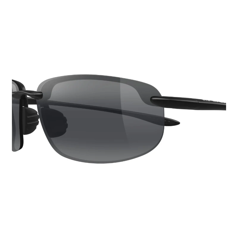 Maui Jim Hookipa MJ0407S-079 – Solaire semi-percée noir mat – vue de profil