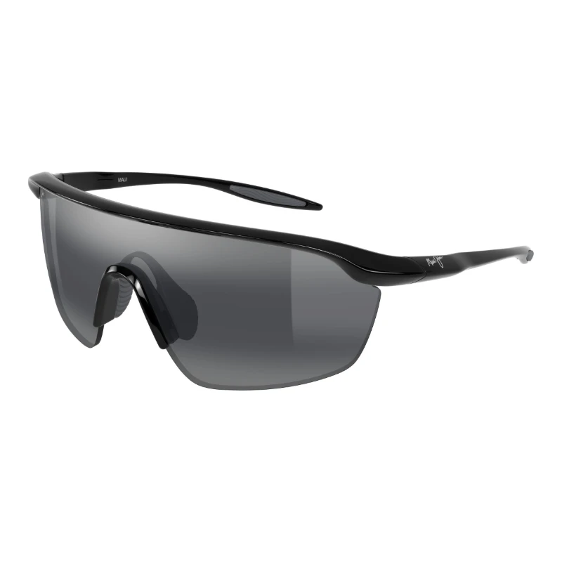 Maui Jim Miona MJ0374S-002 – Solaire masque noire – vue de trois-quarts