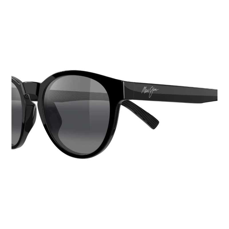 Maui Jim Lawena MJ0364S-001 – Solaire ronde noire – vue de profil