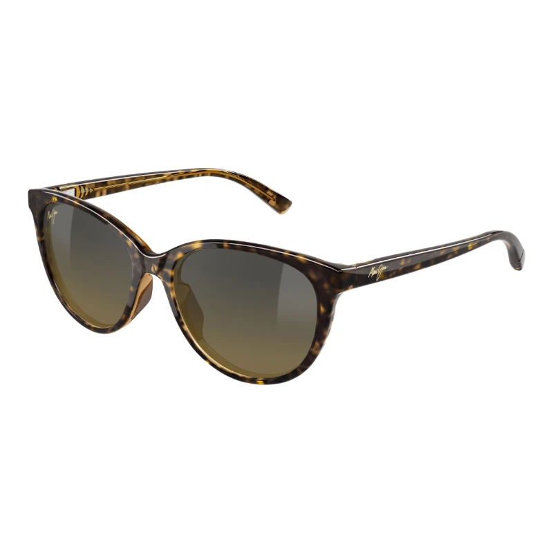 Maui Jim Kalawa MJ0359S-002 – Solaire femme havane arrondie – vue de trois-quarts