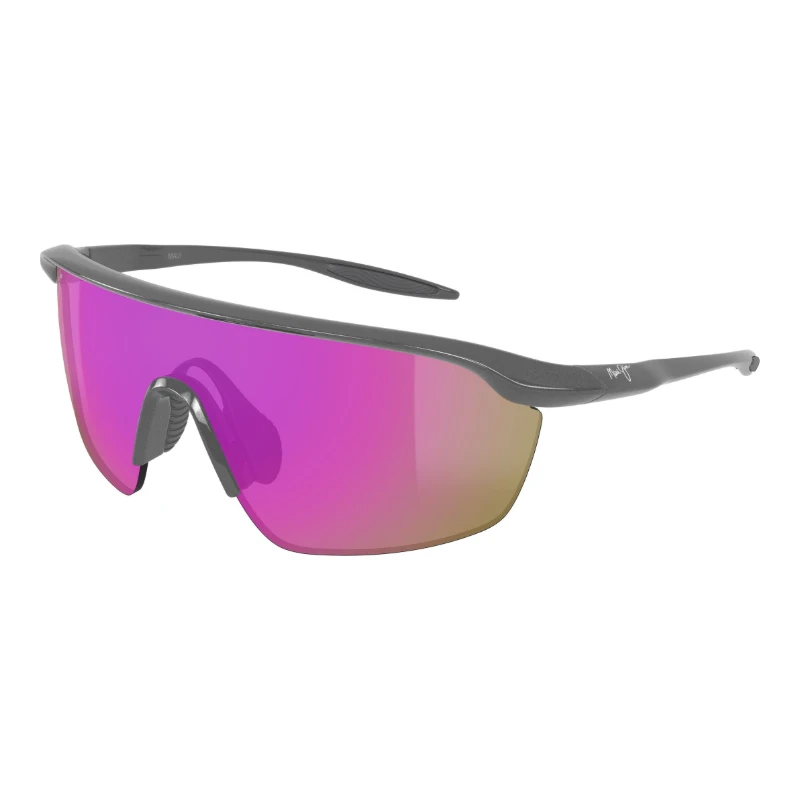 Maui Jim Miona MJ0374S-004 – Masque argent miroir rose – vue de trois-quarts