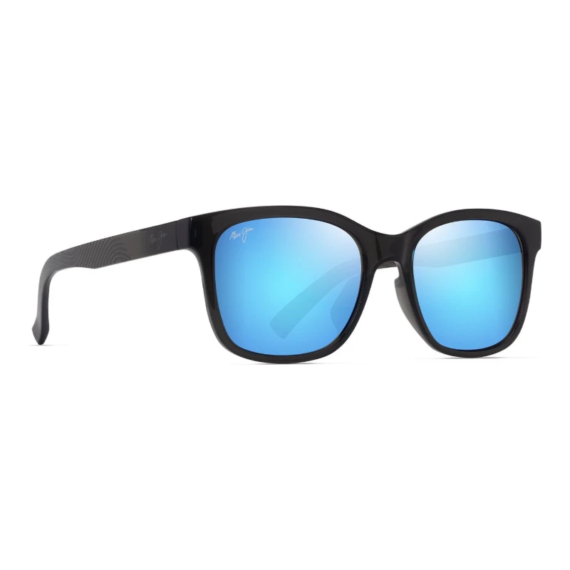Maui Jim Owelo Asian Fit MJ0346SA-002 – Gris Blue Hawaii – vue de trois-quarts