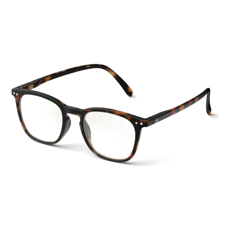 Lunettes de lecture anti-lumière bleue IZIPIZI #E Tortoise – vue de trois-quarts
