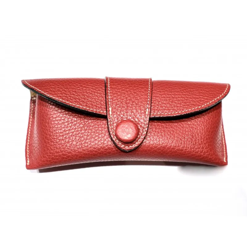 [29152/bordeau] Burgundy Leather Semi-Rigid Case