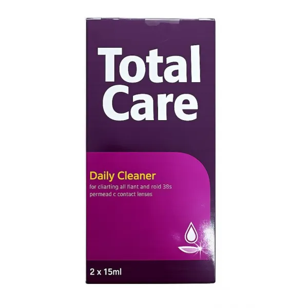 Total Care Daily Cleaner - Nettoyant Journalier pour Lentilles Rigides (Pack 2 x 15 ml)