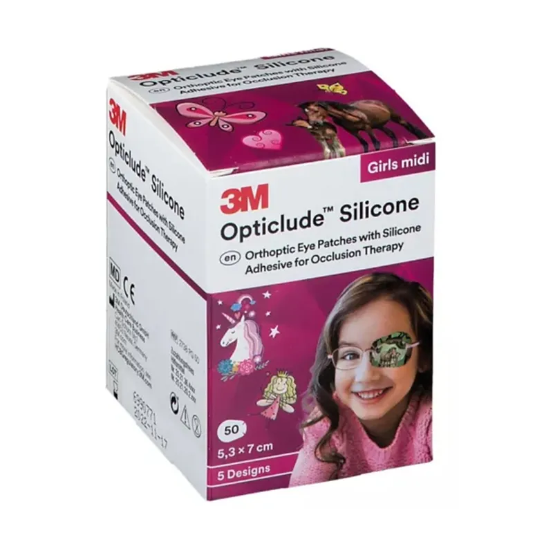 Opticlude Silicone 3M taille Midi– Boîte de 50 pièces (Fille)