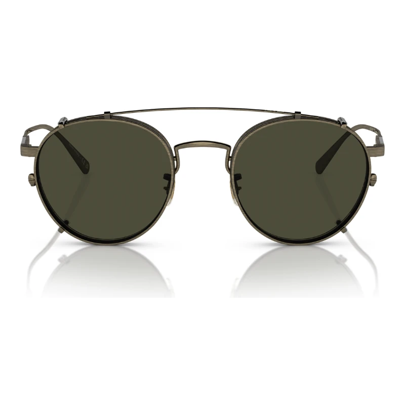 [29833] Oliver Peoples Artemio Sun Clip OV1302C 529771 Antique gold, green lenses