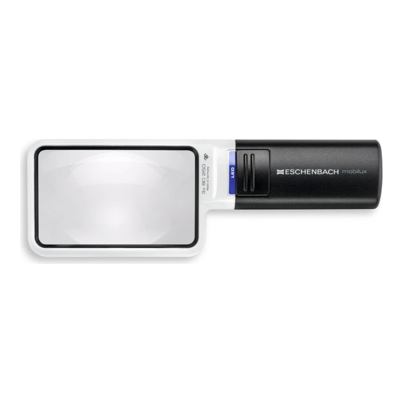 [15122] Eschenbach Mobilux LED 3x (8 D) – Loupe éclairante grand champ 15122