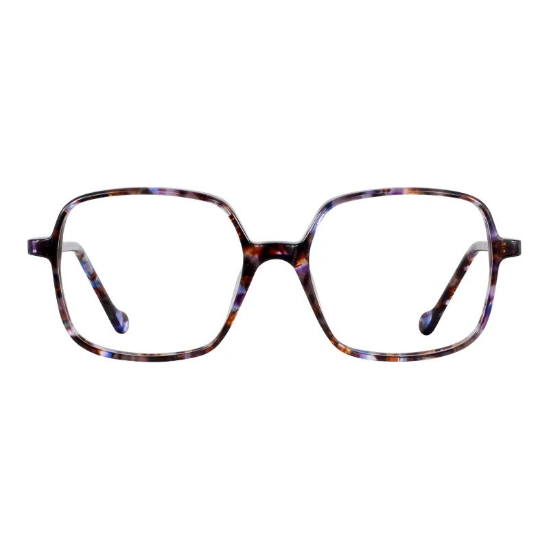 Kinto 4409 W71 – purple tortoiseshell square glasses